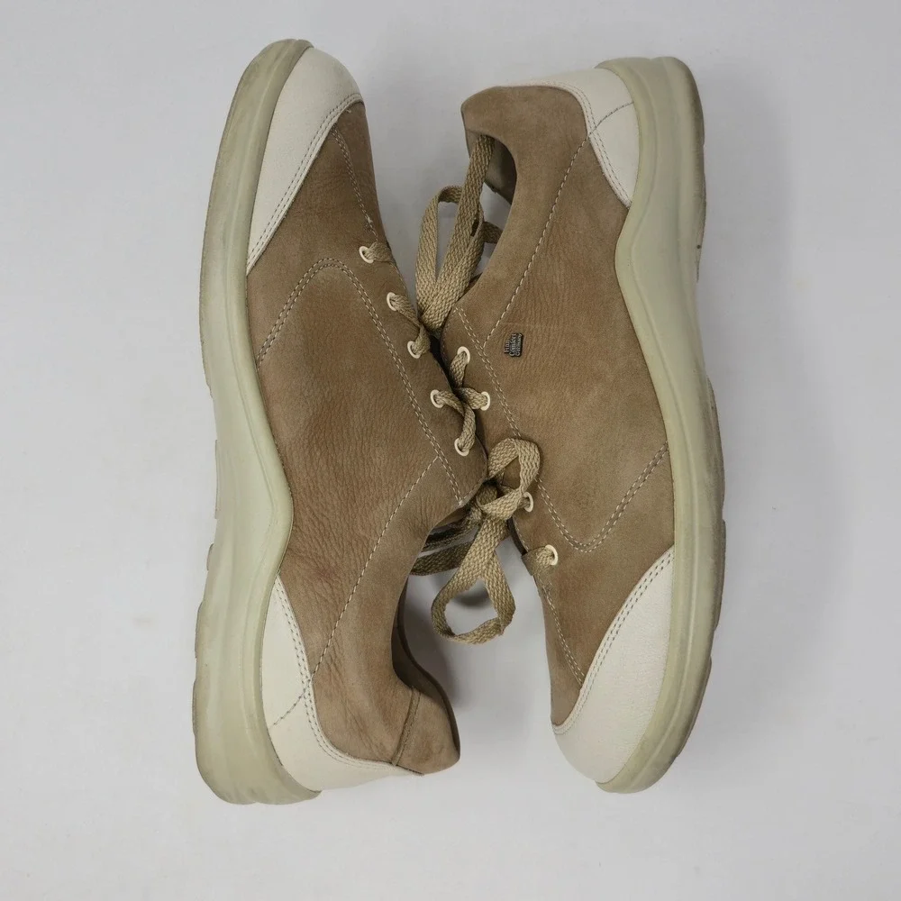 Finn Comfort Cusco Soft Shoes Sneakers Leather Tan Cream EU 43